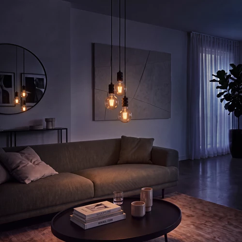 Lucide G95 Class B - Glühfadenlampe - Ø 9,5 cm - LED Dim. - E27 - 1x7W 2700K - Transparent - Atmosphäre 2